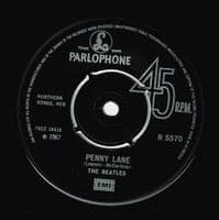 THE BEATLES Strawberry Fields Forever Vinyl Record 7 Inch Parlophone 1976.